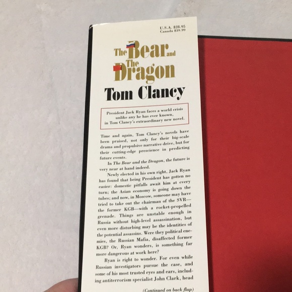 Tom Clancy The Bear and the Dragon hardback book. Vintage circa 2000. - Picture 4 of 6